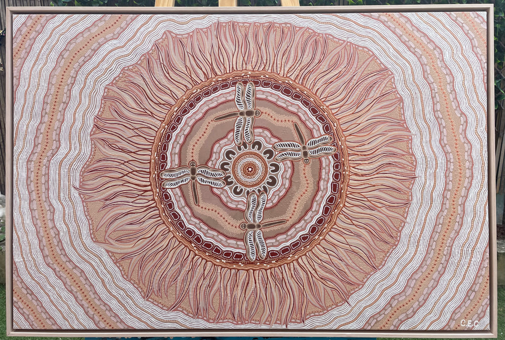 Sunrays and Dragonflies - Original Artwork