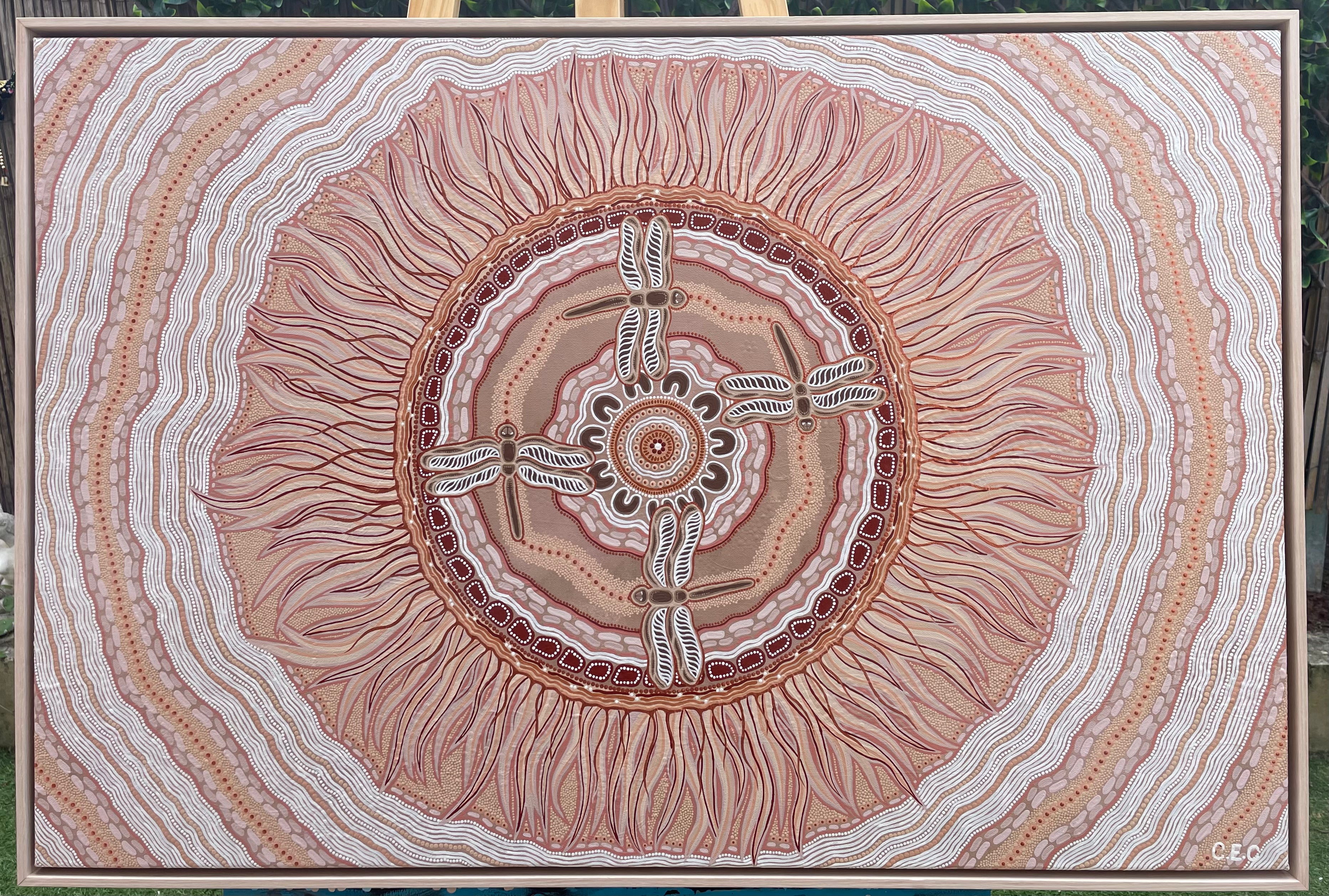 Sunrays and Dragonflies - Original Artwork