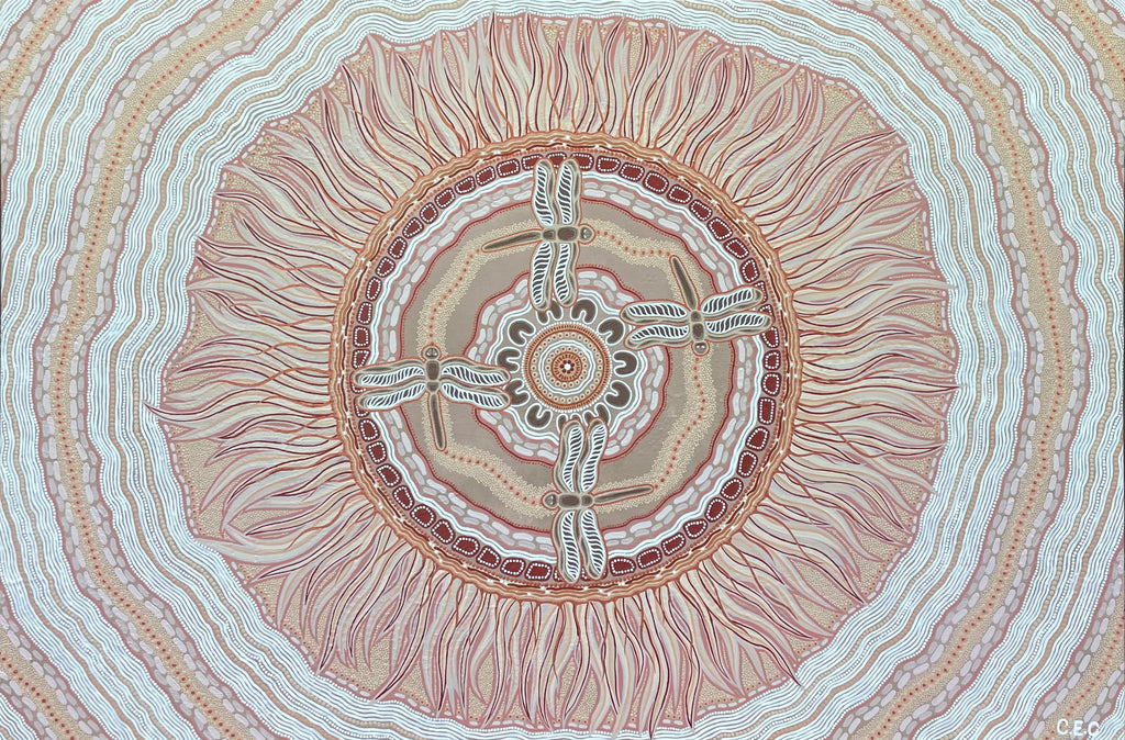 Sunrays and Dragonflies - Original Artwork